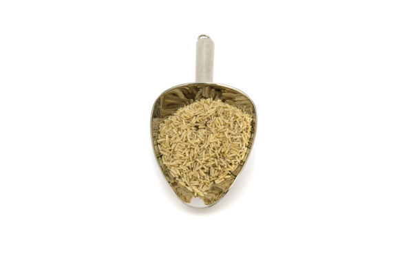 Nerezová lopatka s rýží dlouhozrnnou natural v BIO kvalitě.